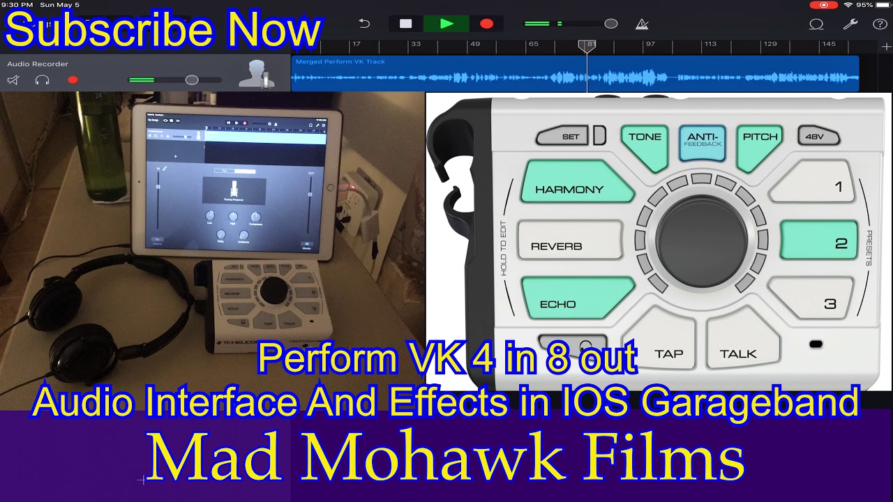 TC Helicon Perform VK and iPad Garageband - YouTube