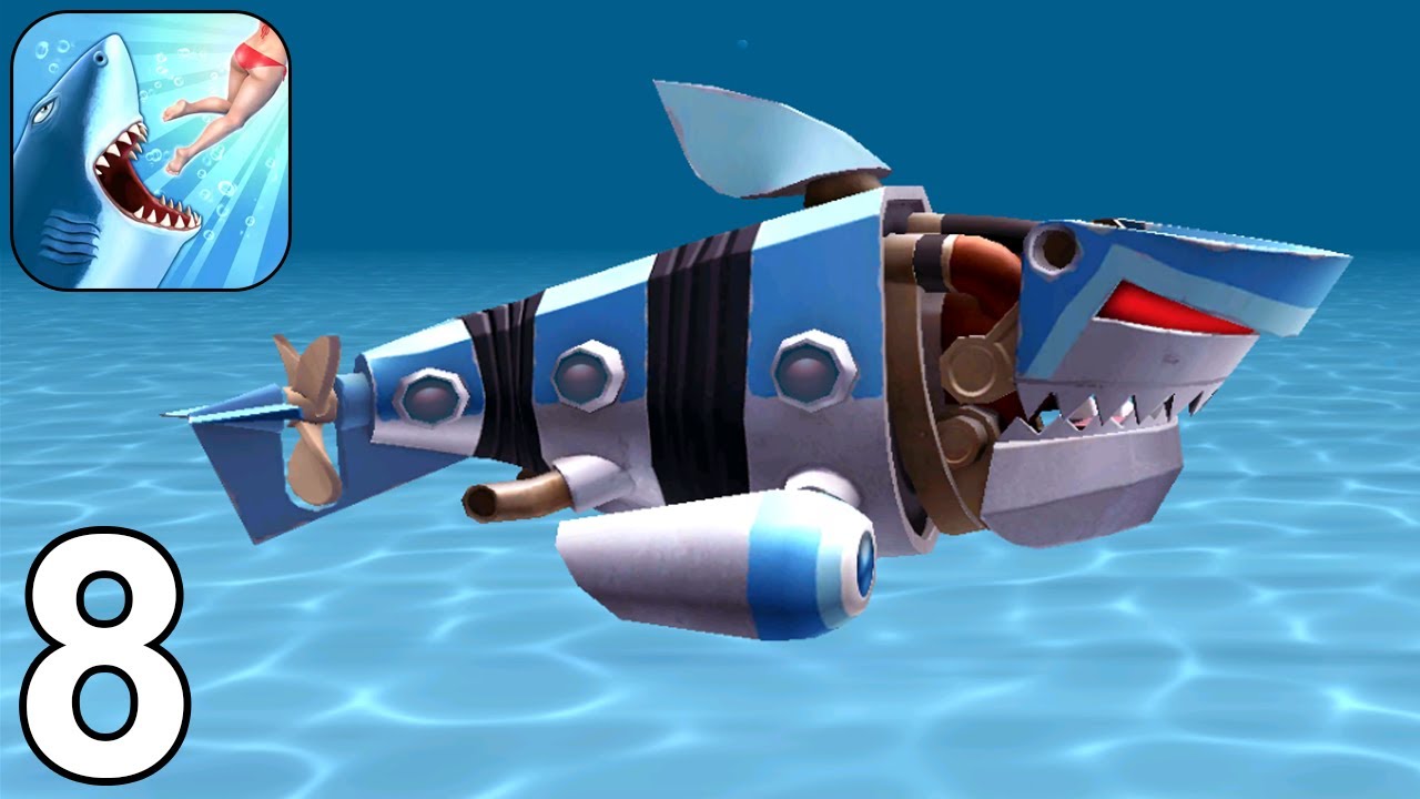 Hungry Shark Evolution ROBO SHARK Gameplay - (iOS, Android) Part 8