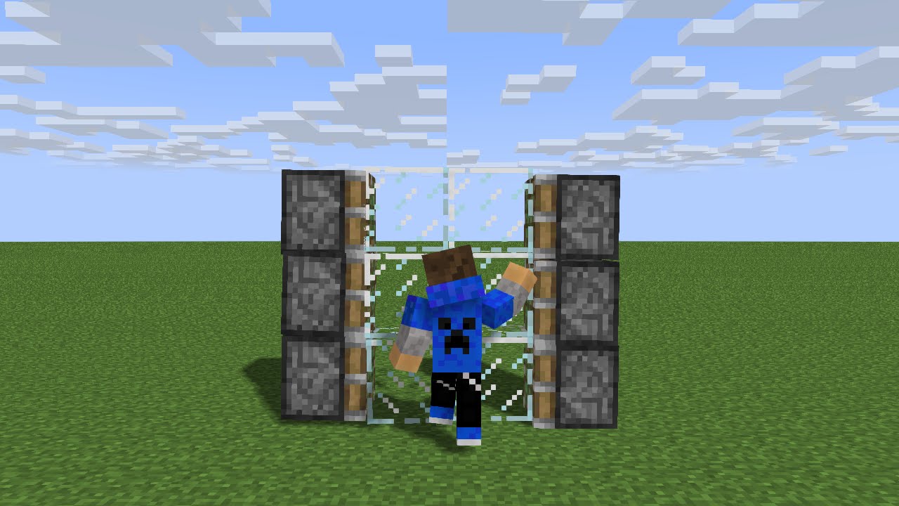 Minecraft Toutorial How To Make Sliding Doors! YouTube