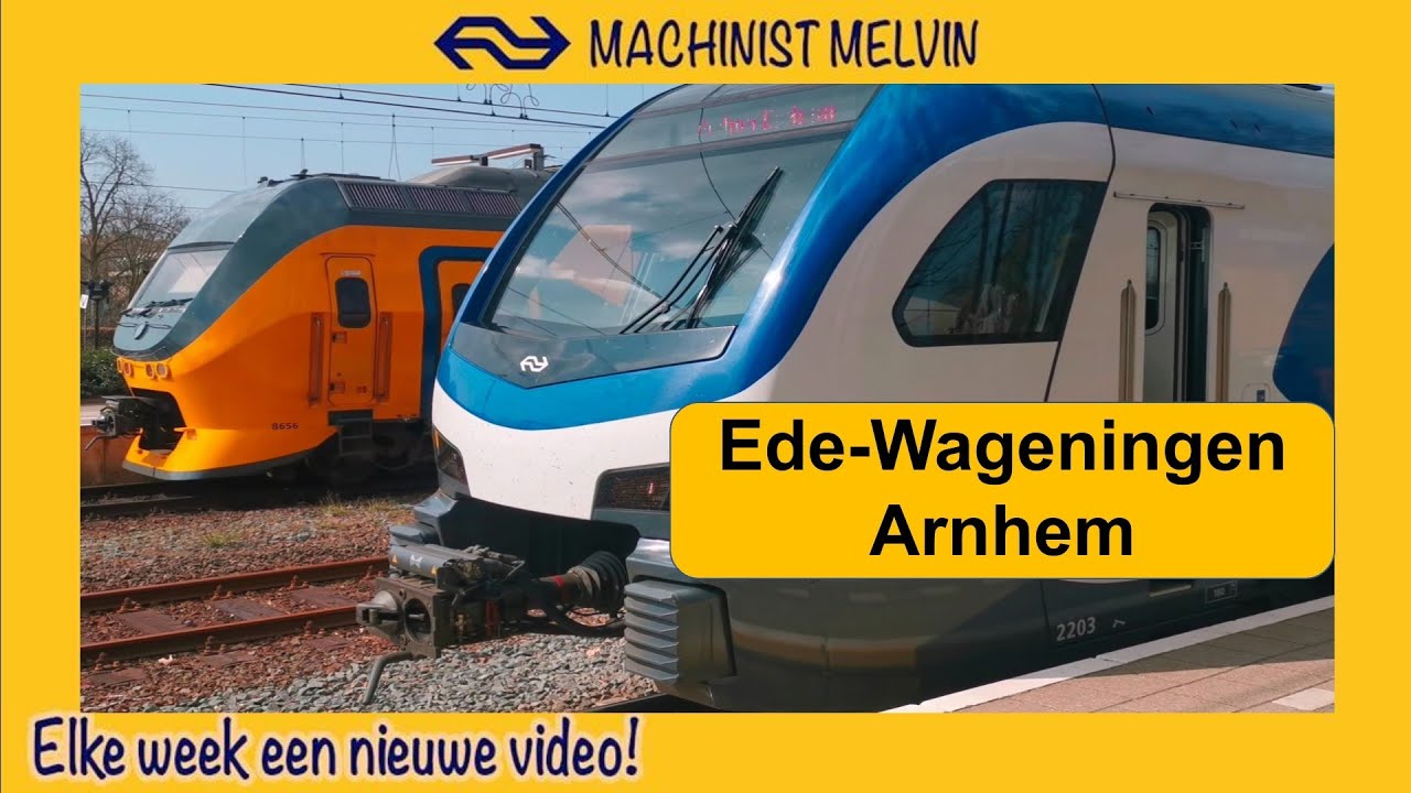 4k EDE-WAGENINGEN naar ARNHEM via WOLFHEZE en OOSTERBEEK met een NS FLIRT.