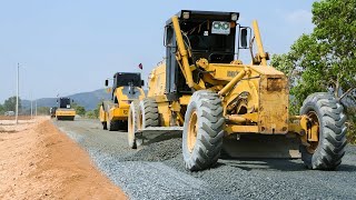 Best Processing SDLG Grader & KOMATSU Grader Activities Spreading Gravel Construction Province Roads by Map Machine HD 1,597 views 9 days ago 1 hour, 1 minute