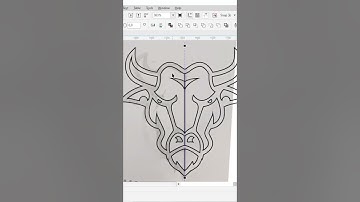 Bull Head Speedart Vector Logo | Coreldraw Video Design Process