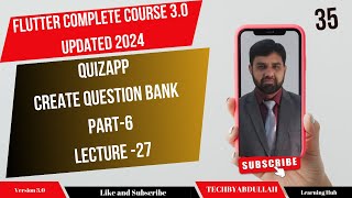 Flutter in Urdu | Create Question Bank Part 6 | Lecture 27 | @TechByAbdullah79 #flutterinhindi