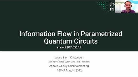 Information flow in parameterized quantum circuits - Lasse Kristensen #QRST