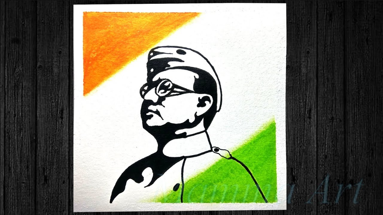 Netaji Subhash Chandra Bose Line Art Stock Vector (Royalty Free) 1712700184  | Shutterstock