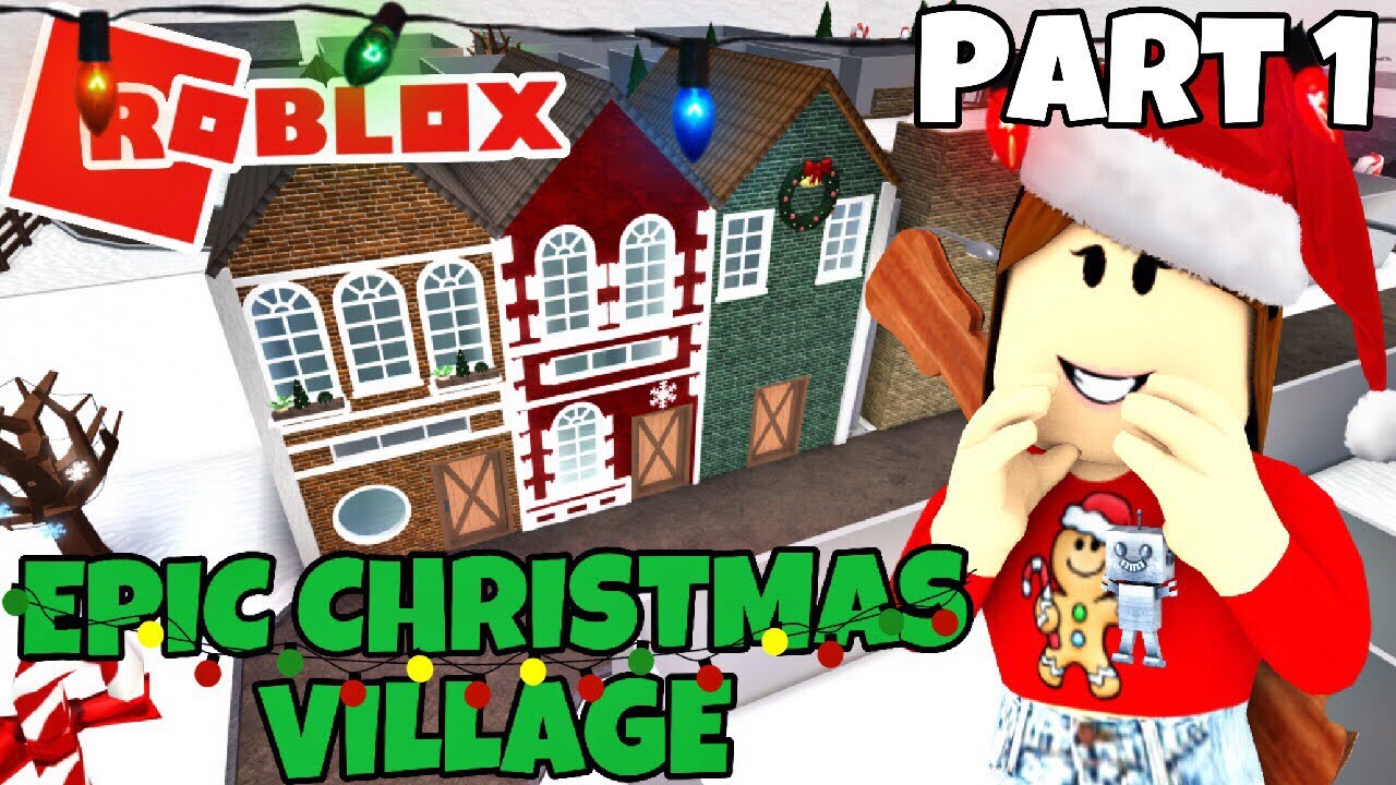 Epic Christmas Village Part 3 Roblox Bloxburg Speedbuild Youtube - karina playing roblox bloxburg