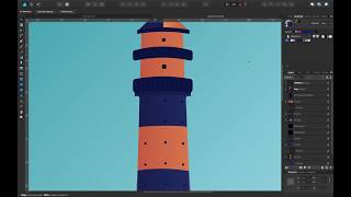 Illustrate a Lighthouse Scene - Part 2 - Illustrating supporting landscape - Affinity Designer