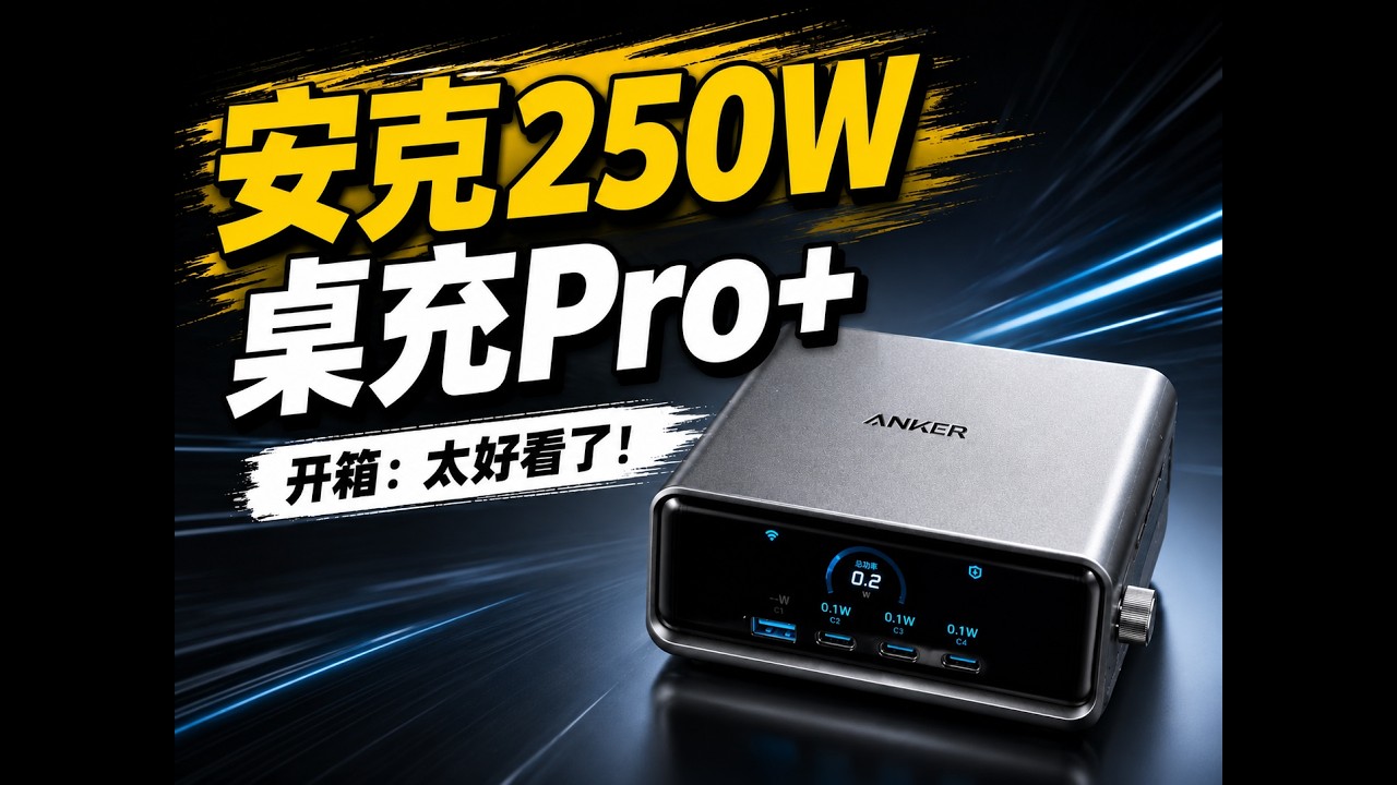 桌搭党充电神器?安克Prime 250W 6口桌充开箱 Is This the Ultimate Desktop Charger? Anker ...