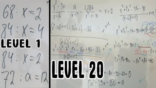 Уравнения LvL от 1 до 20 (Какой у тебя?)