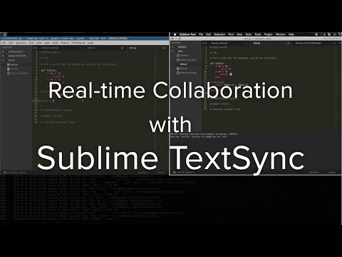 Sublime TextSync Demo - Plugin for Real-time Collaboration