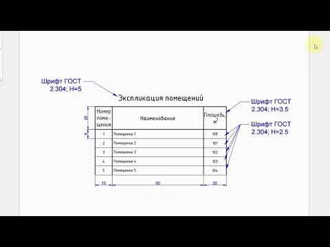 2. Настройка таблиц (AutoCad)