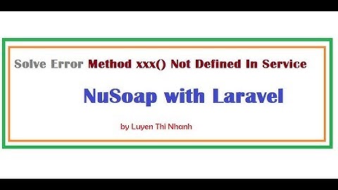 Solve Error Method Not Defined In Service (