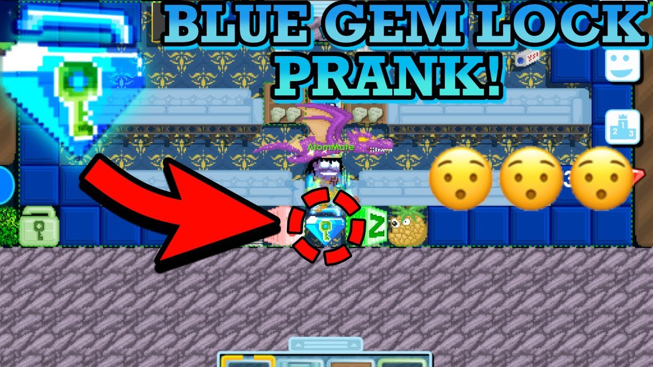 Blue Gem Lock PRANK! [100DLS] | Growtopia