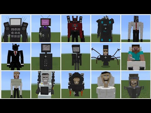 ADDON Skibidi Toilet + NEW TV Women , Upgraded Titan Camera Man in MINECRAFT PE V5