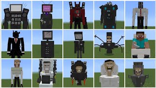 ADDON Skibidi Toilet + NEW TV Women , Upgraded Titan Camera Man in MINECRAFT PE V5