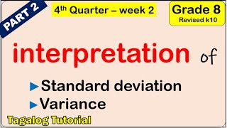 Interpretation and conclusion of standard deviation and variance Math 8 Matatag fourth quarter week2