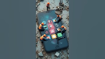 Workers Installing Apps On A Giant Smartphone Innovative Technology Showcase AIVideo #ai #aivideo