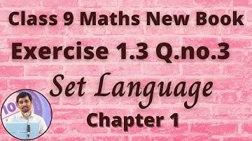 TN Class 9 Maths Set language Exercise 1.3 Q.No.3  Chapter 1 AlexMaths