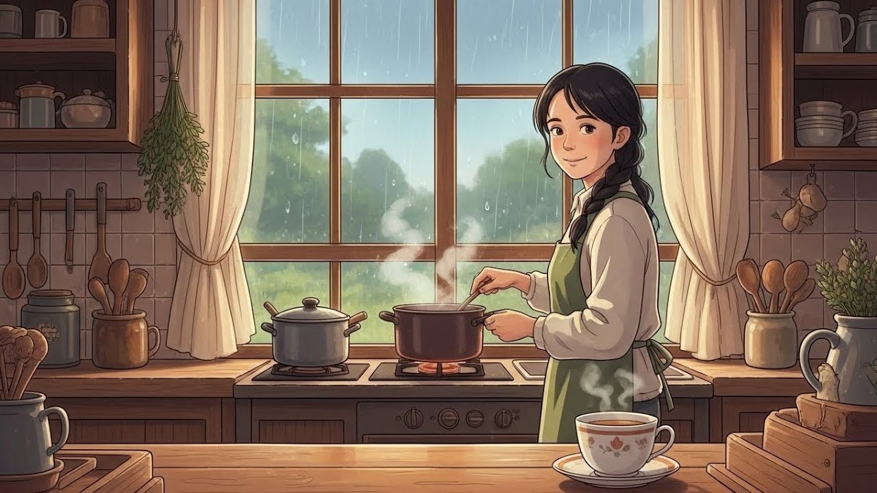 A Rainy Afternoon in the Old House | Slow Cooking and Quiet Thoughts 🌧️🍵