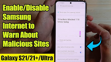Galaxy S21/Ultra/Plus: How to Enable/Disable Samsung Internet to Warn About Malicious Sites