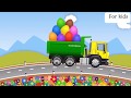 Изучаем овощи и цвета в месте Мультик про грузовик и яйца 