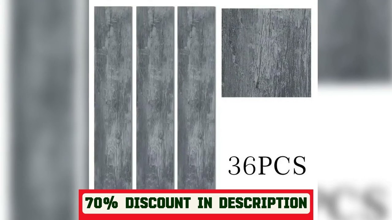 A must-have product! Dark Grey PVC Wood Plank Flooring Scratch & Water Resistant, Realistic Wood G