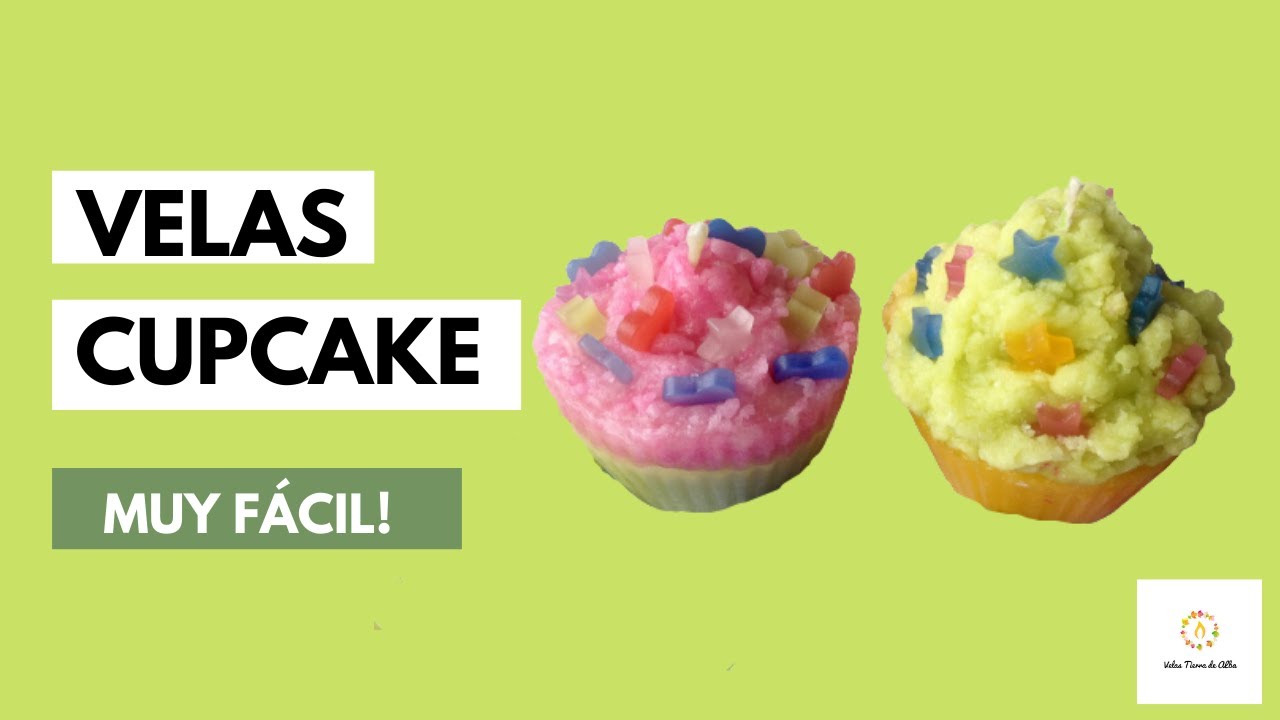 HACER VELAS EN FORMA DE CUPCAKE