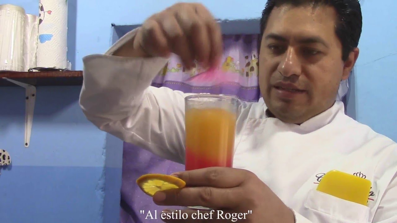 TEQUILA SUNRISE, Receta #232, Bebidas con tequila | Chef Roger Oficial