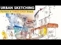 Loose watercolour and ink tutorial  simple urban sketching