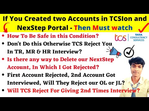 ?If You Created Two NQT Account & Two NexStep Account Then Must Do these Steps For Being Safe in TCS
