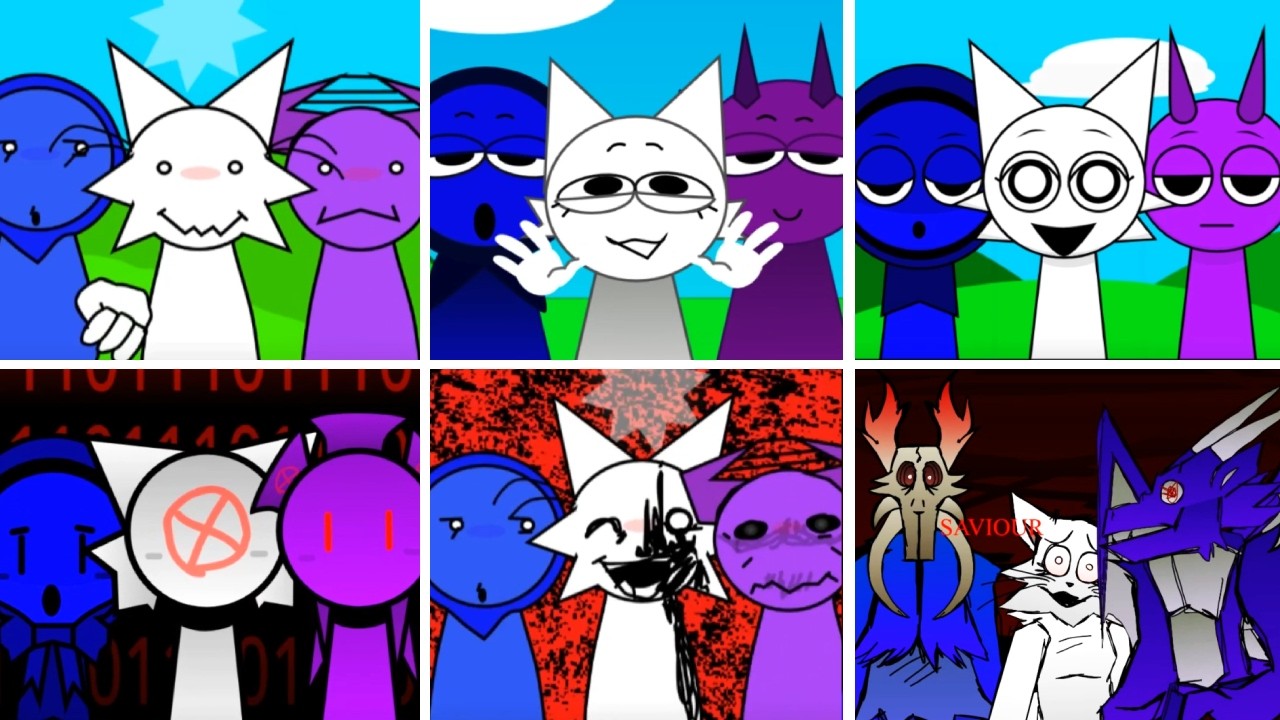 💙🤍💜Incredibox - Sprunki JEVIN and WENDA and DURPLE in Different Mods # ...