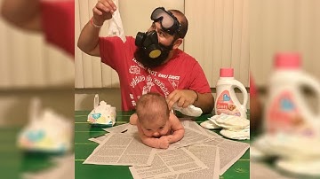 Changing Diapers gone wrong 😝  Funny moments