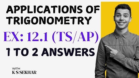 10th maths applications of trigonometry Exercise:12.1 Q.no 1,Q.no 2| sri pragna maths| AP/TS