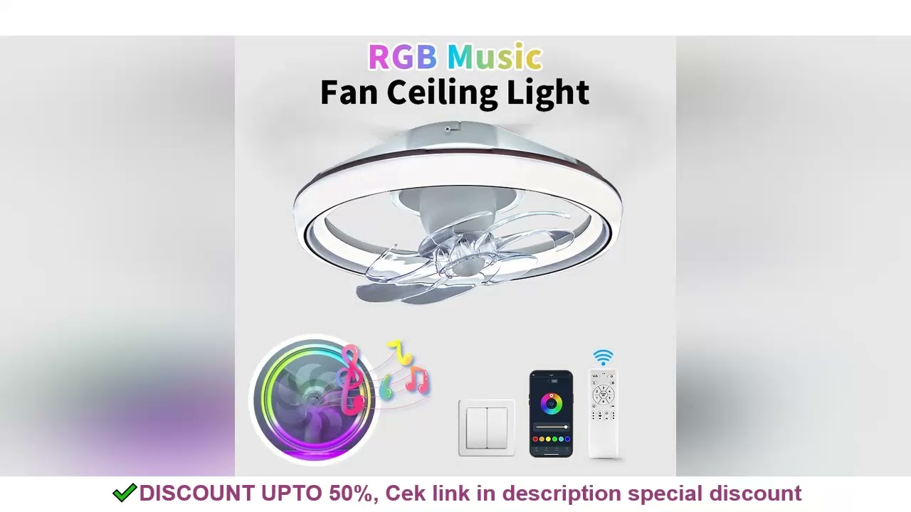 Smart LED Ceiling Fan With Light 7-blade Oscillating Fan Light APP Remote Control Ceiling Lamp Fan 6