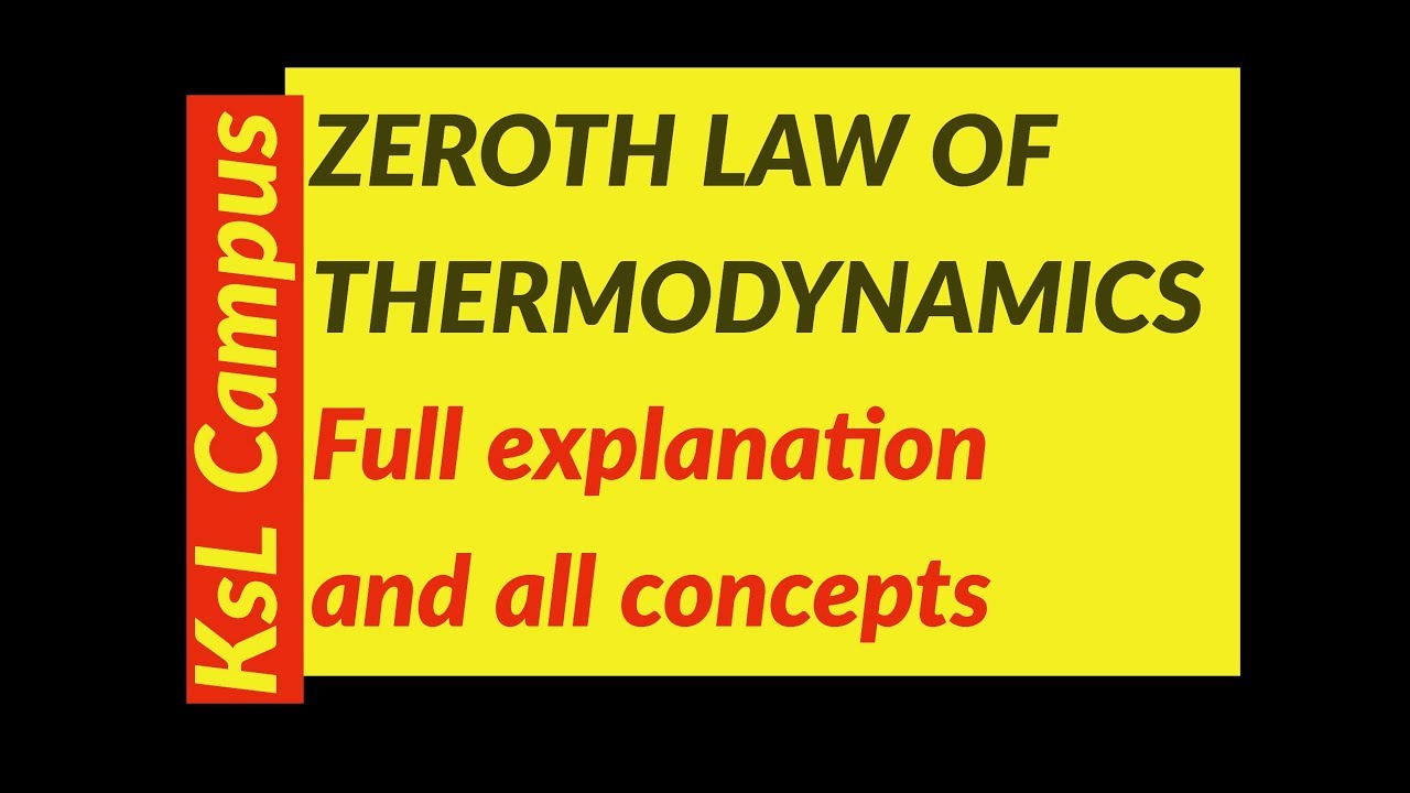 Zeroth Law of Thermodynamics | Hindi #thermo - YouTube