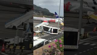 Plane crash at Madeira airport.
