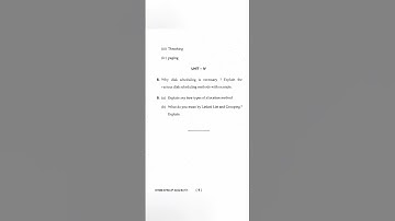 BCA 3rd sem Introduction to Operating System question paper 2017-18 # MDU