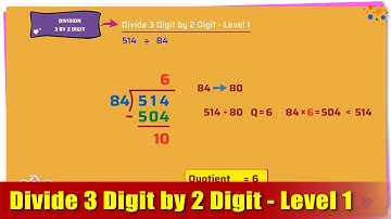 G5 - Module 6- Exercise 1- Divide 3 Digit by 2 Digit - Level 1 | Appu Series | Grade 5 Math Learning