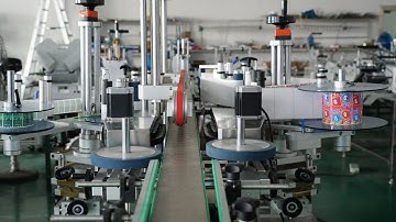 Double sides labeling system flat cylindrical bottles labeller автоматической маркировки машины