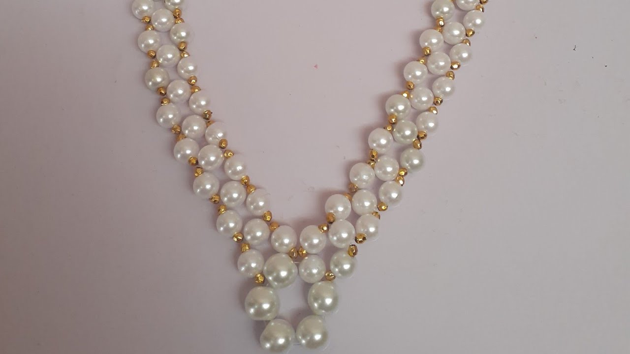 عمل قلاده من الخرز