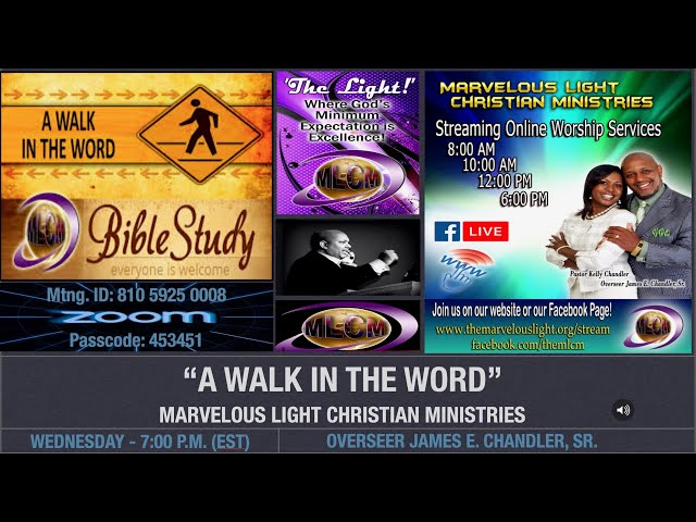 01-12-2021 -A Walk In The Word Bible Study