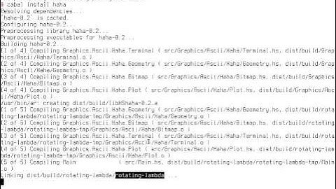 rotating lambda: ascii vector graphics in haskell