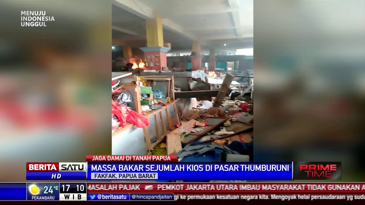 Ricuh Papua, Kios di Pasar Thumburuni Fakfak Dibakar Massa