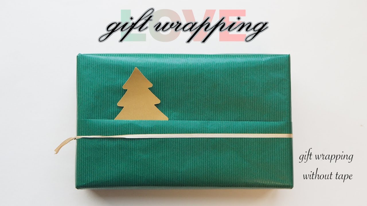 Easy Gift Wrapping Without Tape - Recycling, Christmas Gift - ASMR Paper  Folding 