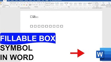 How To Create Fillable Box Symbol In Microsoft Word