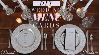 DIY Wedding Menu Cards | Make Your Own Wedding Menu Cards, and SAVE | Wedding DIY DIY Wedding Menu Cards | Make Your Own Wedding Menu Cards, and SAVE | Wedding DIY