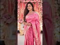 Beauty in Tradition 💖 Pink Saree Expression | Bollywood Romantic Short #Shorts