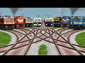 8 INDIAN RAILWAYS⛳GAMEPLAY TRAIN CROSSING AT X BRANCHED RAILROAD TRACKS || Express Train Simulator