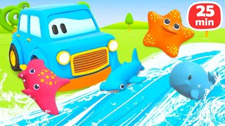 Car Cartoon for Kids: Clever Cars Learn Sea Animals & Educational video by Clever Cars 399,608 views 1 year ago 27 minutes