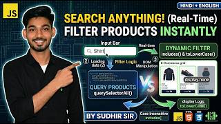 JavaScript Search Bar Tutorial | Filter Products in Real-Time Using DOM &amp; E-Commerce Project